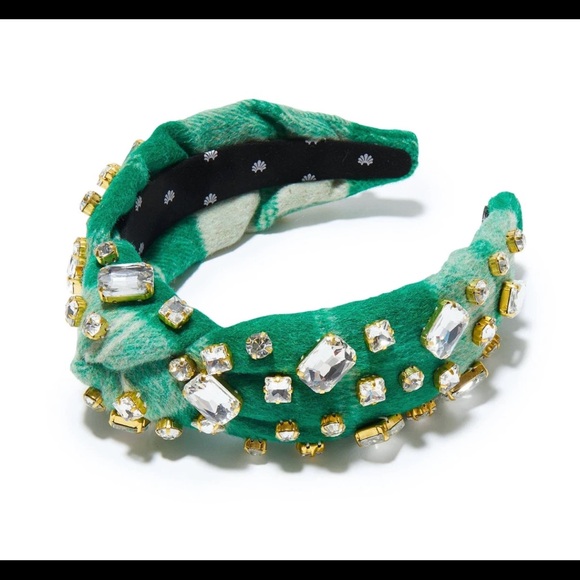 Accessories - Lele Sadoughi Pine Rectangle Crystal Plaid Knotted Headband - NWT